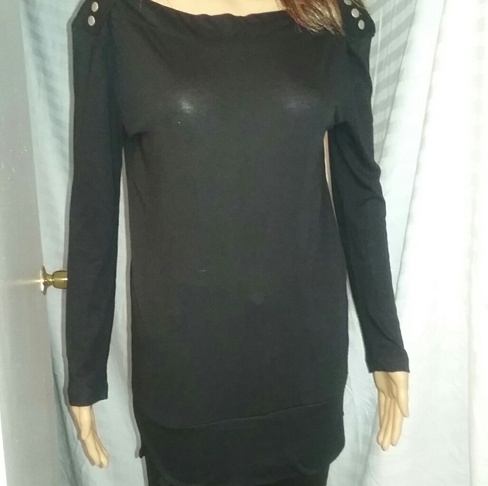 JOEY B  blk pants w 27 I steam 26 TOP